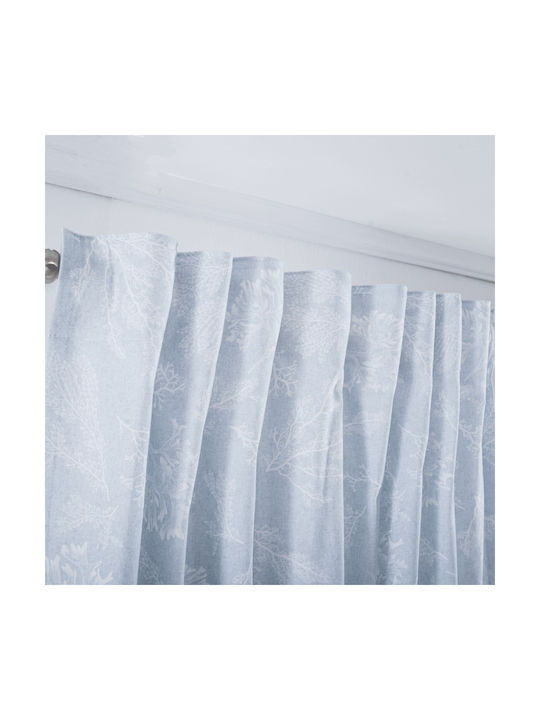 Teoran Curtain With Pencil Pleat Cayo Light Blue 140x275cm