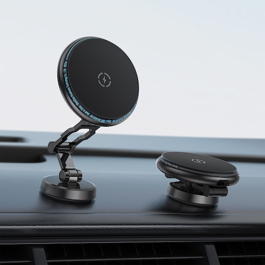 Acefast D30 Car Mobile Mount with Magnet and Wireless Charging Black