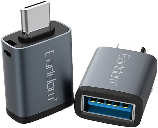 Earldom USB-C Male To USB-A Female Converter Gray 1 Piece ET-OT60