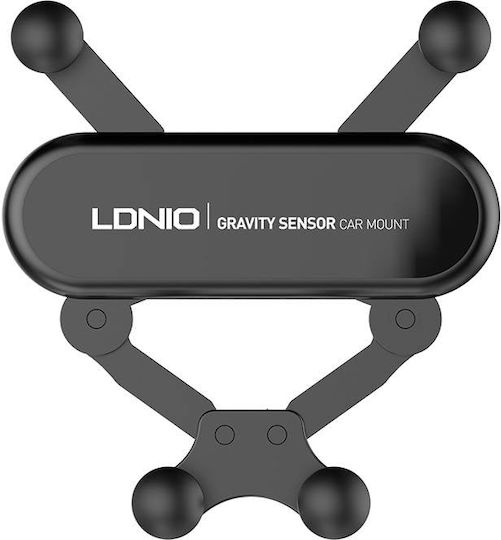 Ldnio Car Mobile Mount with Adjustable Hooks and Wireless Charging Black