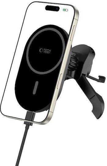 Tech-Protect Suport Auto pentru Telefon cu magnet și Încărcare Wireless MagSafe Neagră