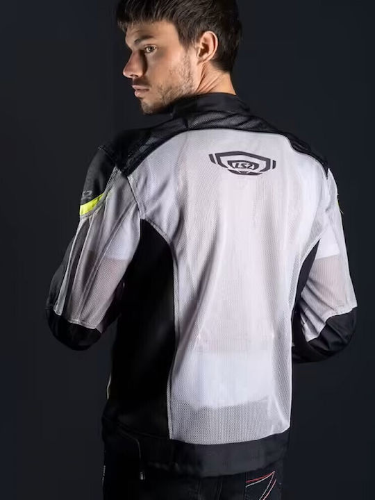 LS2 Airy Καλοκαιρινό Ανδρικό Μπουφάν Μηχανής Grey/Yellow
