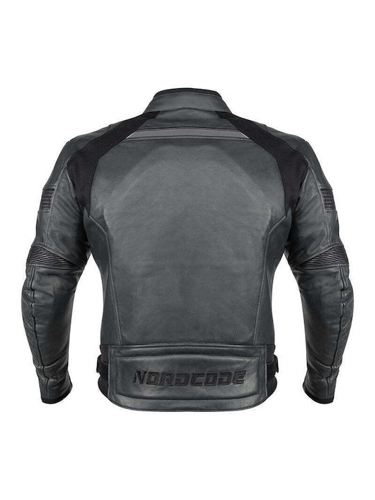 Nordcode Racer Oversize Мъжко Мотоциклетно яке Кожено Черен
