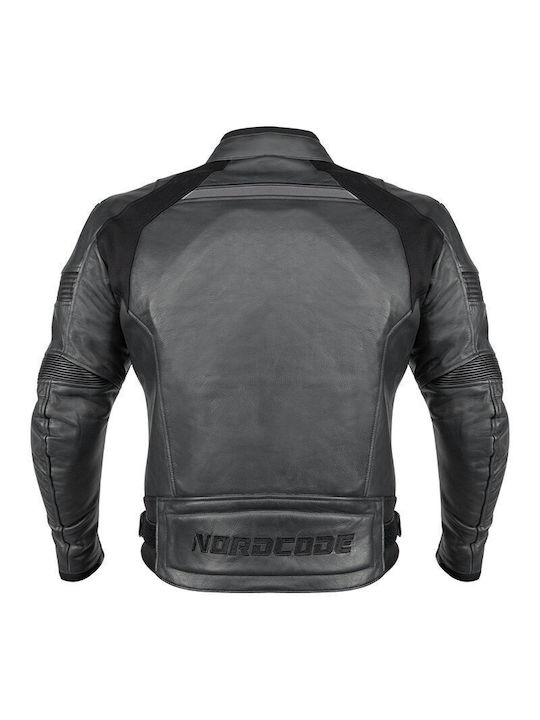 Nordcode Racer Oversize Мъжко Мотоциклетно яке Кожено Черен