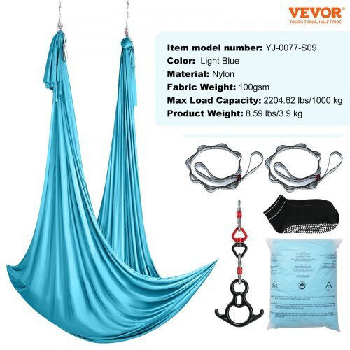 Vevor Aerial Yoga Set Length 11μ. Blue