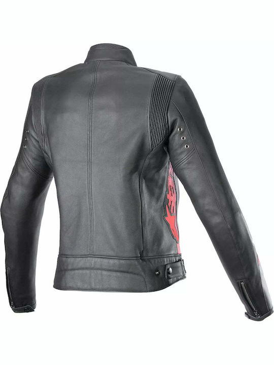 Alpinestars Stella Dyno Women's Motorcycle Jacket Leather 4 Seasons Black/Red