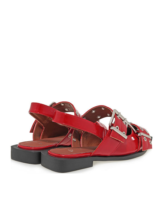 Γυναικείες Μπαλαρίνες Slingback σε Κόκκινο Χρώμα