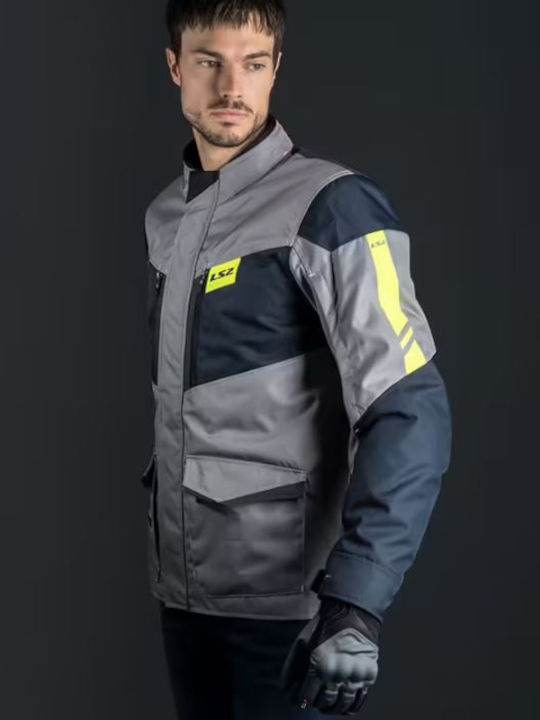 LS2 Metropolis Evo Titanium Ανδρικό Μπουφάν Μηχανής 4 Εποχών Titanium/Yellow