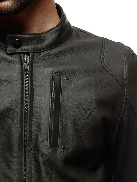 Dainese Istrice Men's Motorcycle Jacket Leather 4 Seasons Brown