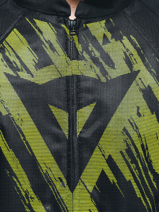 Dainese Herosphere Air Tex Men's Motorcycle Jacket 4 Seasons Black/Fluo Yellow