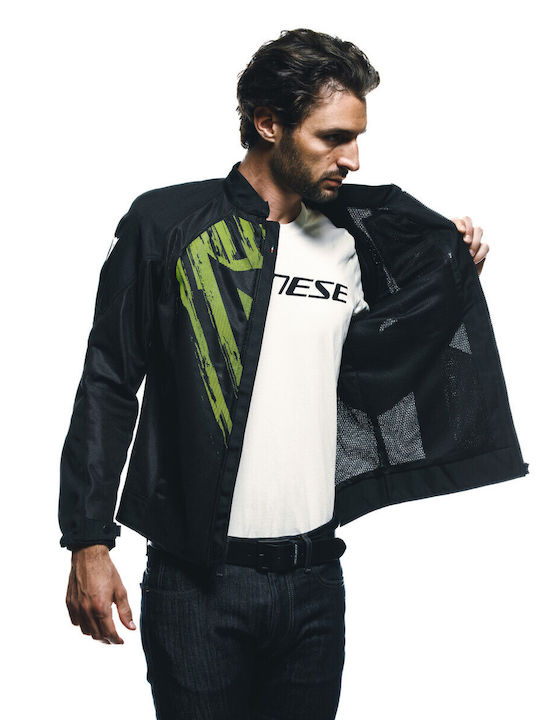 Dainese Herosphere Air Tex Men's Motorcycle Jacket 4 Seasons Black/Fluo Yellow