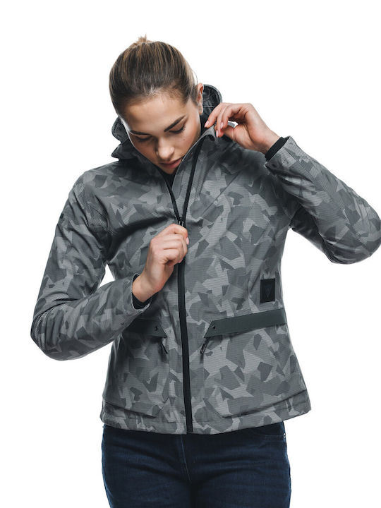 Dainese Absøluteshell Pro Women's Motorcycle Jacket 4 Seasons Waterproof London Fog Camo Dots