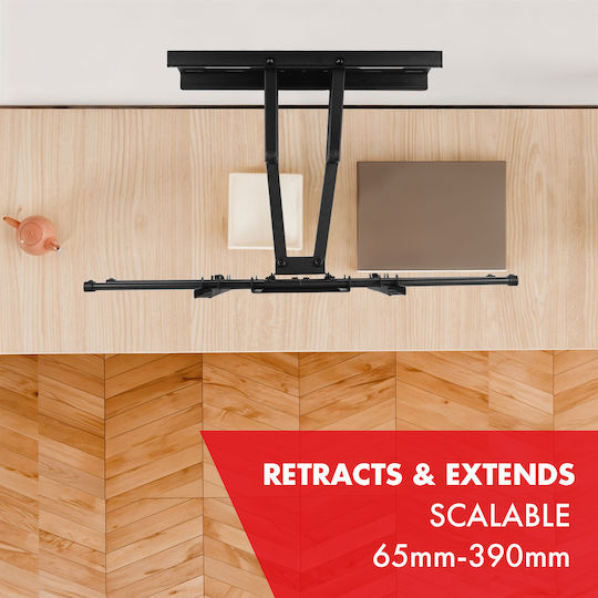 Maclean TV Mount Maximum Vesa 600x400 32-85" 60kg Vertical Horizontal Angle Adjustment Profile 65-390mm Black Mc-789
