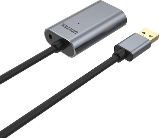 Unitek 20m USB 2.0 Cable A-Male to A-Female Gray (Y-274)