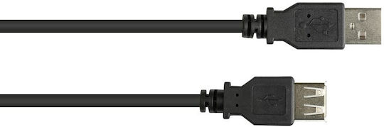 Alcasa USB кабел Alcasa 2511-of03s USB кабел USB 2.0 0.3 M USB A черен