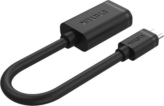 Unitek USB 2.0 Kabel USB-A-Buchse - Micro-USB-B-Stecker Schwarz 0.2m Y-C438GBK