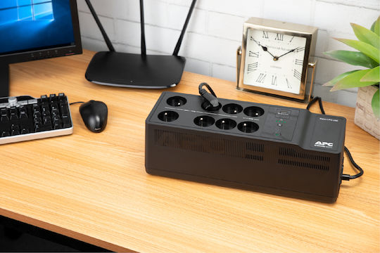 APC BE650G2-GR UPS Line-Interactive 650VA 400W with 8 Schuko Outlets