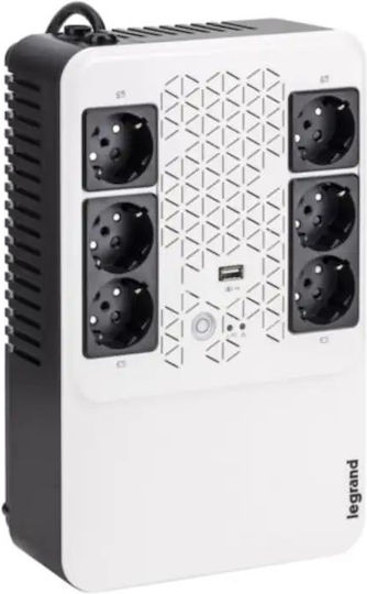 Legrand Keor Multiplug UPS Line-Interactive 800VA 480W με 6 Schuko Πρίζες