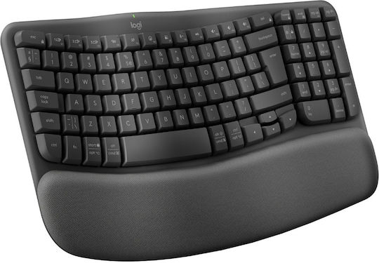 Logitech Wave Keys for Business Ασύρματο Πληκτρολόγιο Αγγλικό US Γκρι