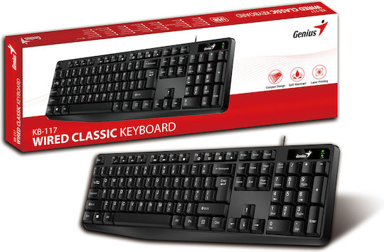Genius KB-117 Tastatur & Maus Set Englisch US