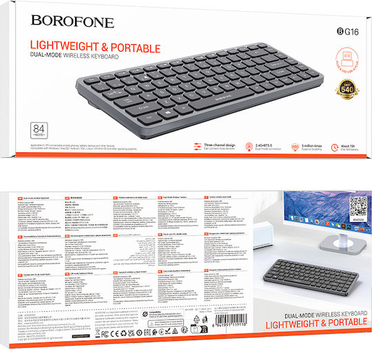 Borofone BG16 Kabellos Bluetooth Nur Tastatur Internationales Englisch