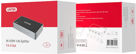 Unitek Splitter HDMI 1 IN 4 OUT V1109A