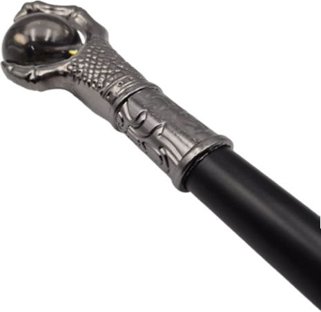 Decorative Staff Ball Metallic Display Knife 95 Cm Black