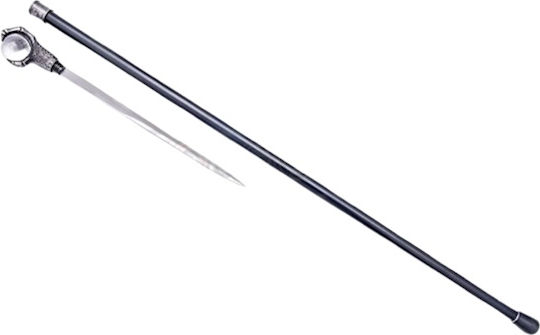 Decorative Staff Ball Metallic Display Knife 95 Cm Black