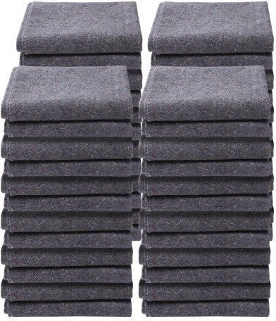 Vevor Moving Blankets 72" X 54" Weight 21 Lbs Dz 24 Pack Professional Packing Blanket Recycled Cotton Large Heavy Duty Moving Pads Ideal for Protection of Furniture Floors Appliances