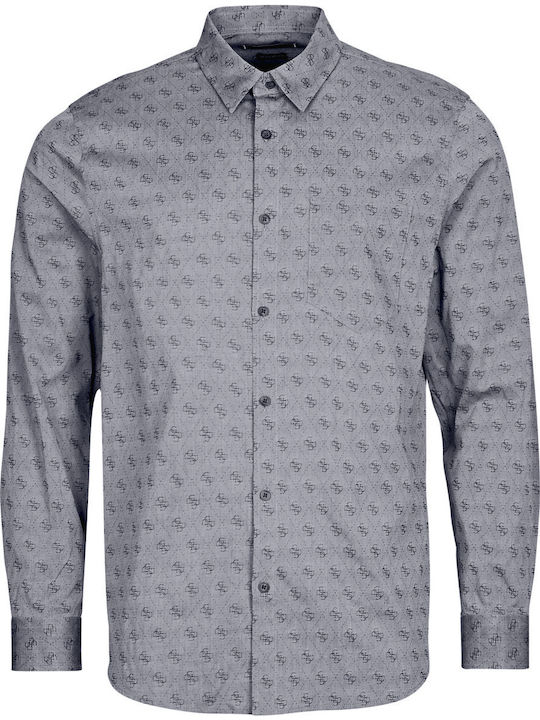 Πουκάμισο Μακριά Μανίκια Guess 4g Jacquard Shirt