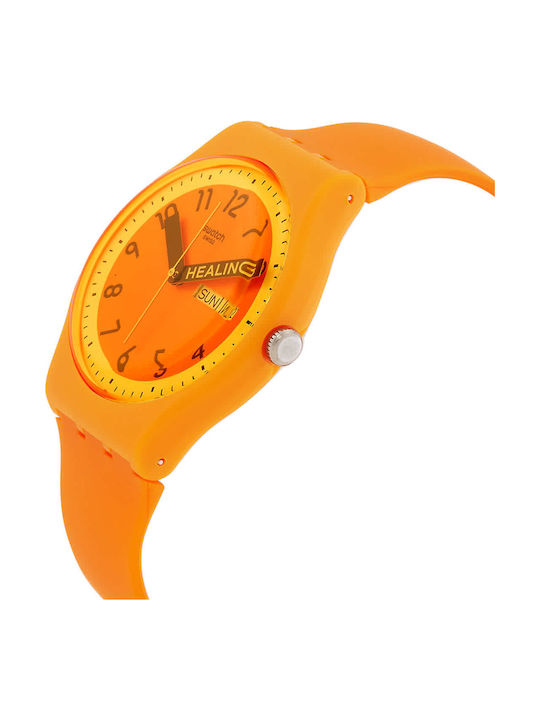 Swatch Neuzeit Ρολόι Μπαταρίας με Καουτσούκ Λουράκι Swatch Neuzeit Ρολόι Μπαταρίας με Καουτσούκ Λουράκι