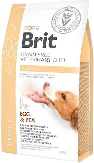Brit Hepatic 2kg Ξηρά Τροφή χωρίς Σιτηρά για Ενήλικους Σκύλους με Συκώτι και Κοτόπουλο