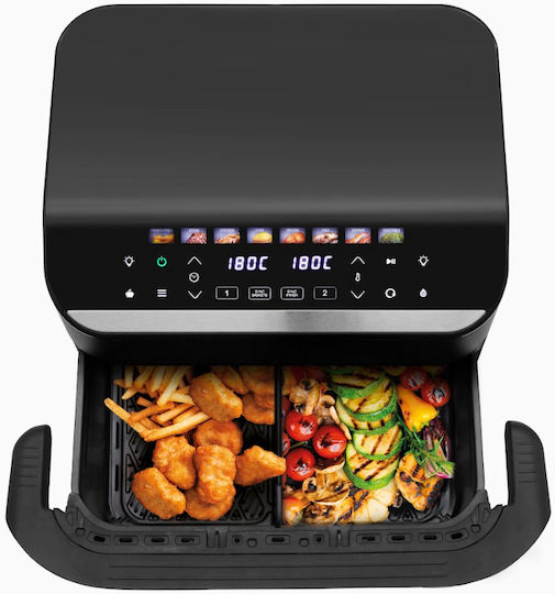 Izzy Air Fryer with Double Detachable Bucket 11lt Black IZ-8260