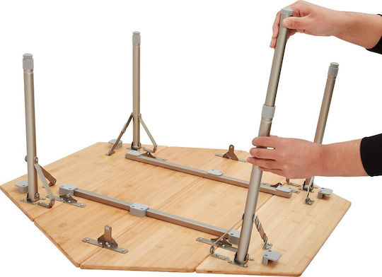 KingCamp Τραπέζι Αλουμινίου για Camping Πτυσσόμενο 22x20x20cm Ασημί