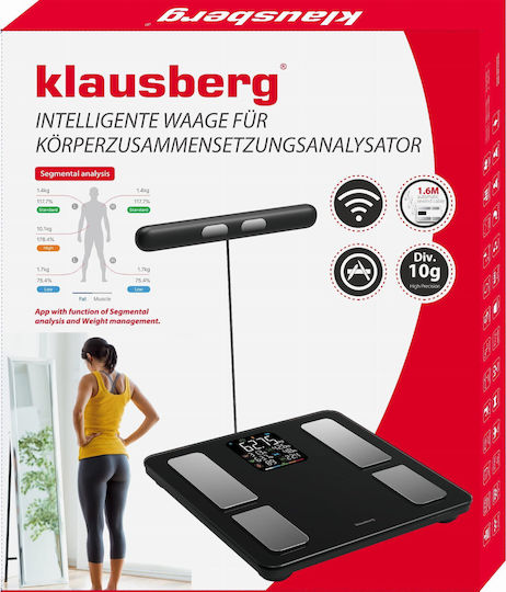 Klausberg Smart Ζυγαριά 180kg με Bluetooth Λευκή KB-7857