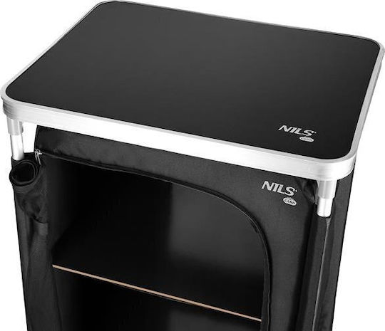 Nils Aluminum Wardrobe for Camping Folding Black