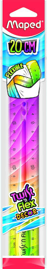 Maped Χάρακας Πλαστικός 30cm Twist 'n Flex Μωβ