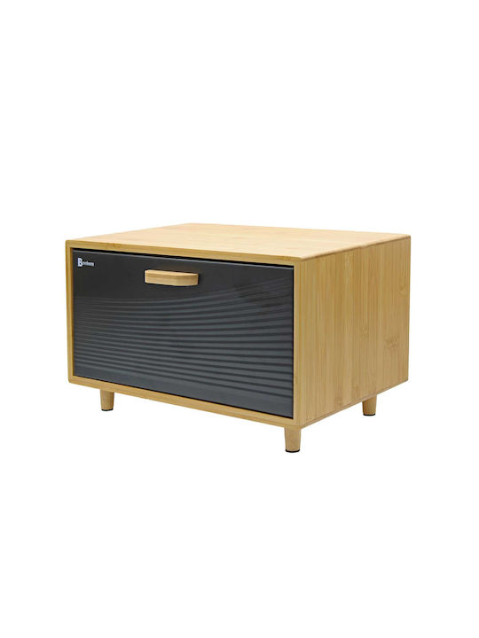 Brunbeste Bread Box with Lid made of Bamboo Beige 35.5x20x21.5cm