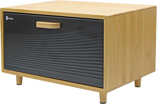 Brunbeste Brotkasten mit Deckel aus Bambus Beige 35.5x20x21.5cm