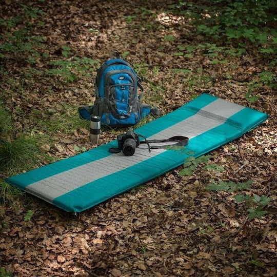 Nils Auto-umflare Single Substrat Camping 64x64cm Grosime 5cm în culoarea Turquoise