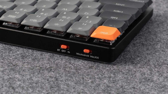 Keychron K3 QMK V3 K3X-B1 Wireless Gaming Mechanical Keyboard 75% with Keychron Red switches and RGB lighting (English US)