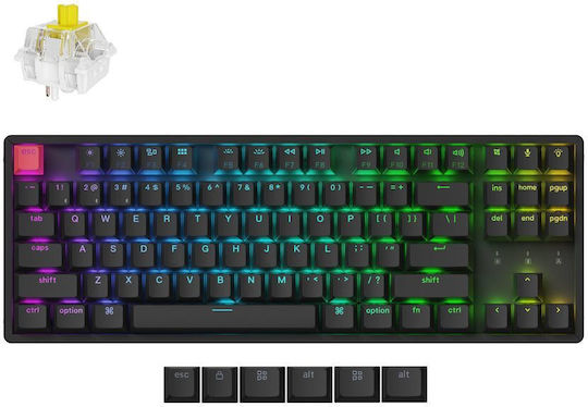 Keychron K8 V2 K8X J4 K8X J4 Wireless Gaming Mechanical Keyboard Tenkeyless with Keychron Super Banana Switches and RGB Lighting English US Aluminum Frame