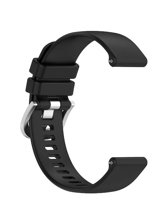 Huawei Watch 4 Silikonarmband Schnalle Flüssig Glänzend Silber 22mm Schwarz