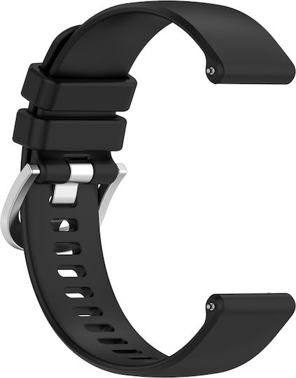 Huawei Watch 4 Silikonarmband Schnalle Flüssig Glänzend Silber 22mm Schwarz