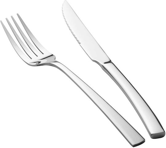 Berlinger Haus Steak Cutlery Σετ Μαχαιροπίρουνα Ανοξείδωτα Ασημί 12τμχ