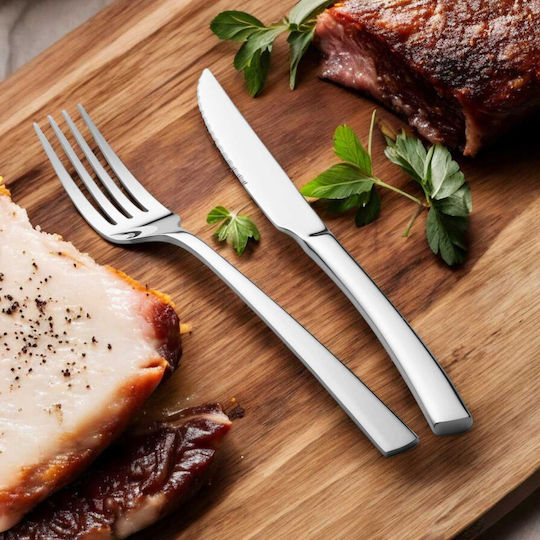 Berlinger Haus Steak Cutlery Σετ Μαχαιροπίρουνα Ανοξείδωτα Ασημί 12τμχ