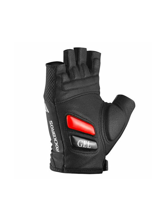 Rockbros Männliche Fahrradhandschuhe mit Gel Schwarz