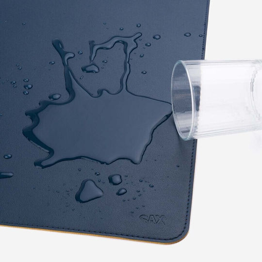 Sax Desk Pad 45x90cm Double-Sided Waterproof Dark Blue-Yellow 700-03