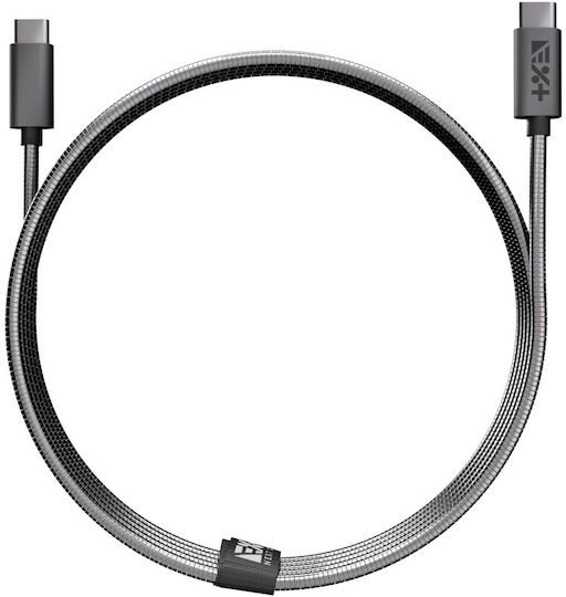 Next One Braided USB 2.0 Cable USB-C male - USB-C 18W PD Γκρι 1.2m