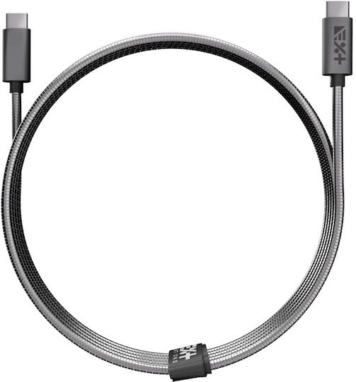 Next One Braided USB 2.0 Cable USB-C male - USB-C 18W PD Γκρι 1.2m